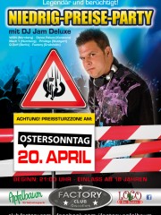 Niedrig-Preise-Party mit DJ Jam Deluxe