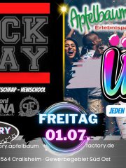 BLACK Friday im Club Factory | Ü30-Partynacht im Apfelbaum