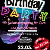 Geburtstagsparty im Club Factory | Eintritt Frei bis 23 Uhr